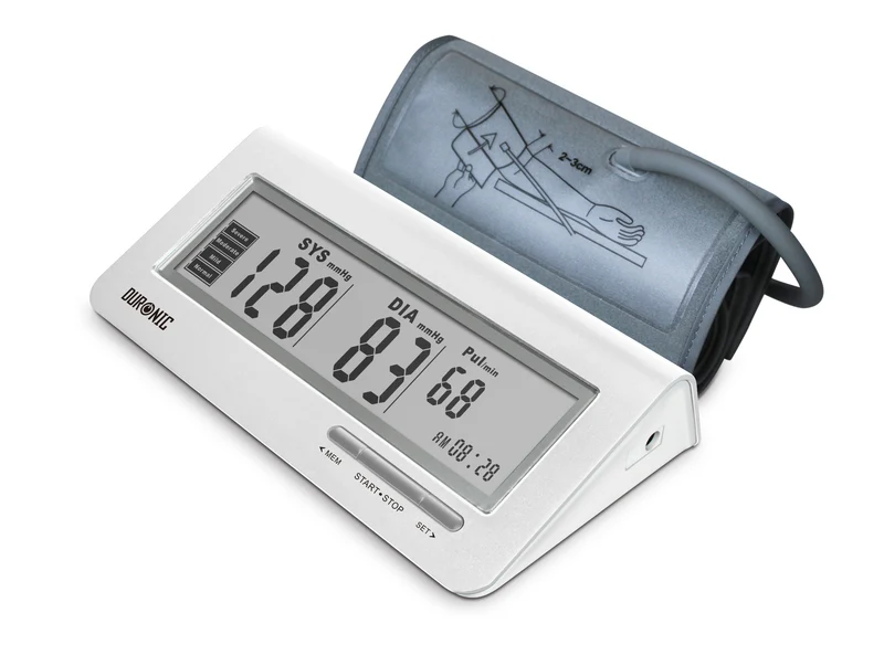 Duronic BPM400 Misuratore di pressione elettrico arteriosa da braccio | Manicotto da 22 a 42 cm | Ampio display LCD | Rilevatore automatico per pressione sanguigna digitale | Frequenza cardiaca