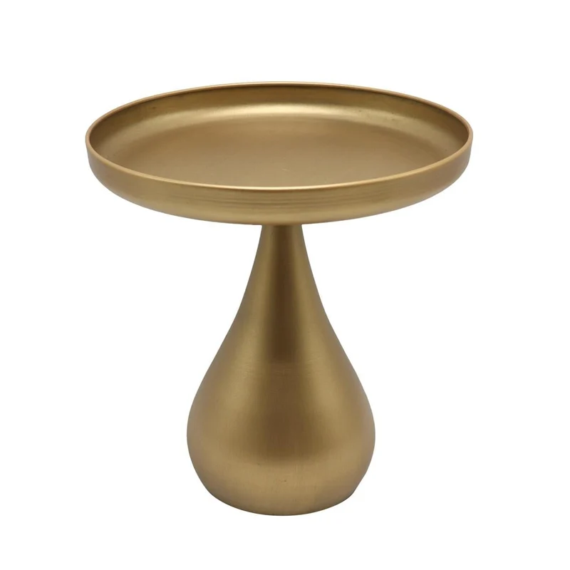 Alzatina con piede metallo colore oro H.30,5CM