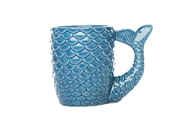 Tazza sirena in ceramica Blu H11,5CM