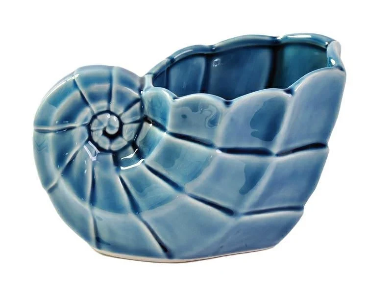 Vaso portafiori in ceramica Blu H.11cm