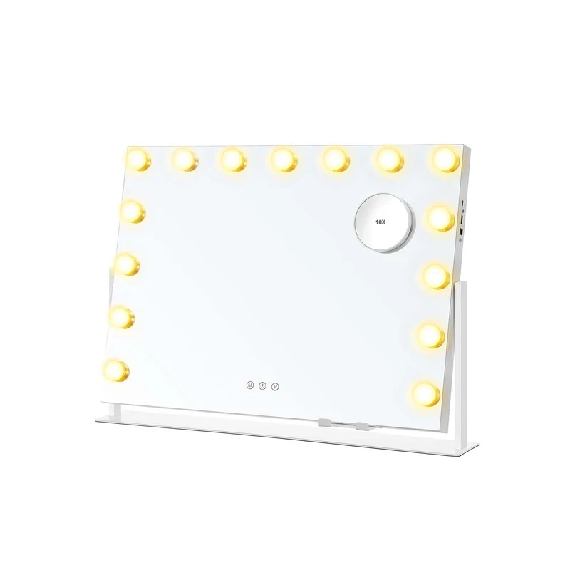 Specchio da Trucco con Luci Dimmerabili Porte di Ricarica