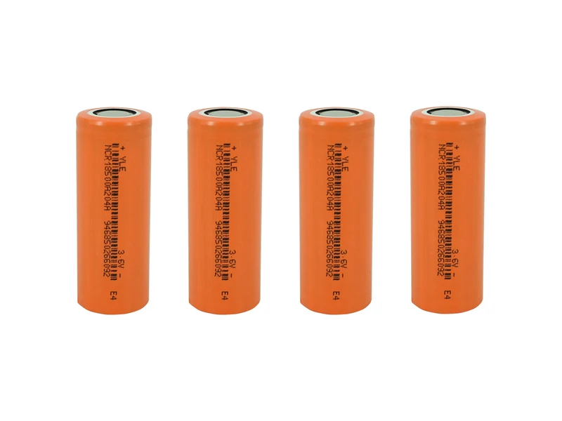 4x 18500 3,6 V 2040 mAh wiederaufladbare Batteriezellen