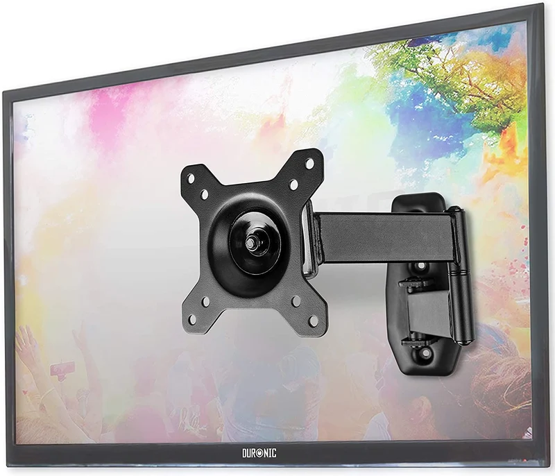 Duronic TVB1120 Supporto TV da parete regolabile e articolato per schermi LED LCD curvi monitor 13  30 portata 18kg  ultra sottile compatibile con vesa 100 x 100 mm