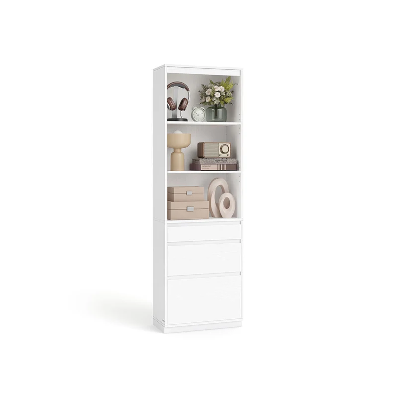 Libreria con 3 Cassetti di Diverse Dimensioni Alto