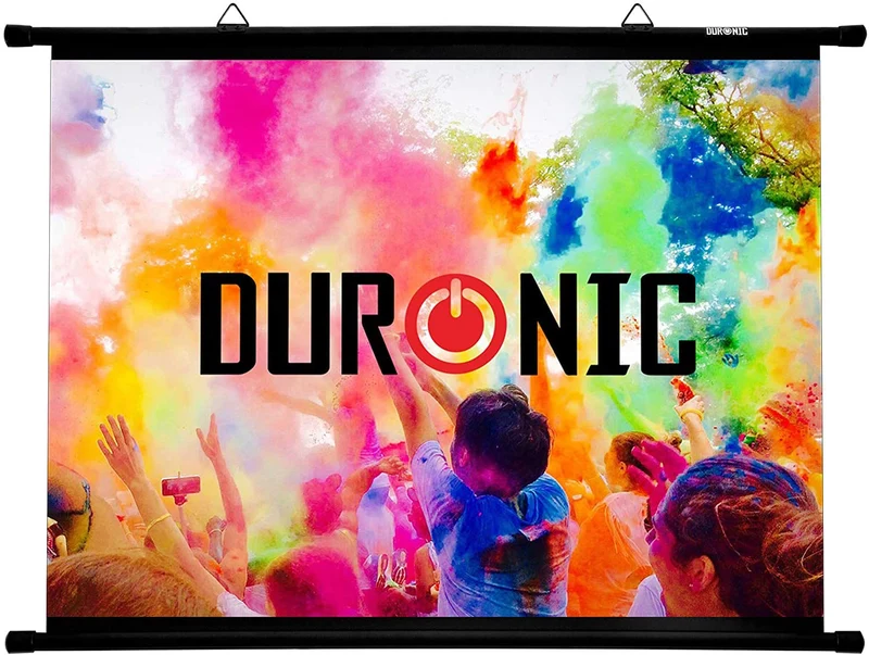 Duronic BPS70 4:3 Telo Proiettore 70 pollici, Schermo per proiettore, Telo da proiezione interno esterno, Home theater cinema Full HD 3D 4K, Schermo di proiezione anti pieghe per casa ufficio scuola