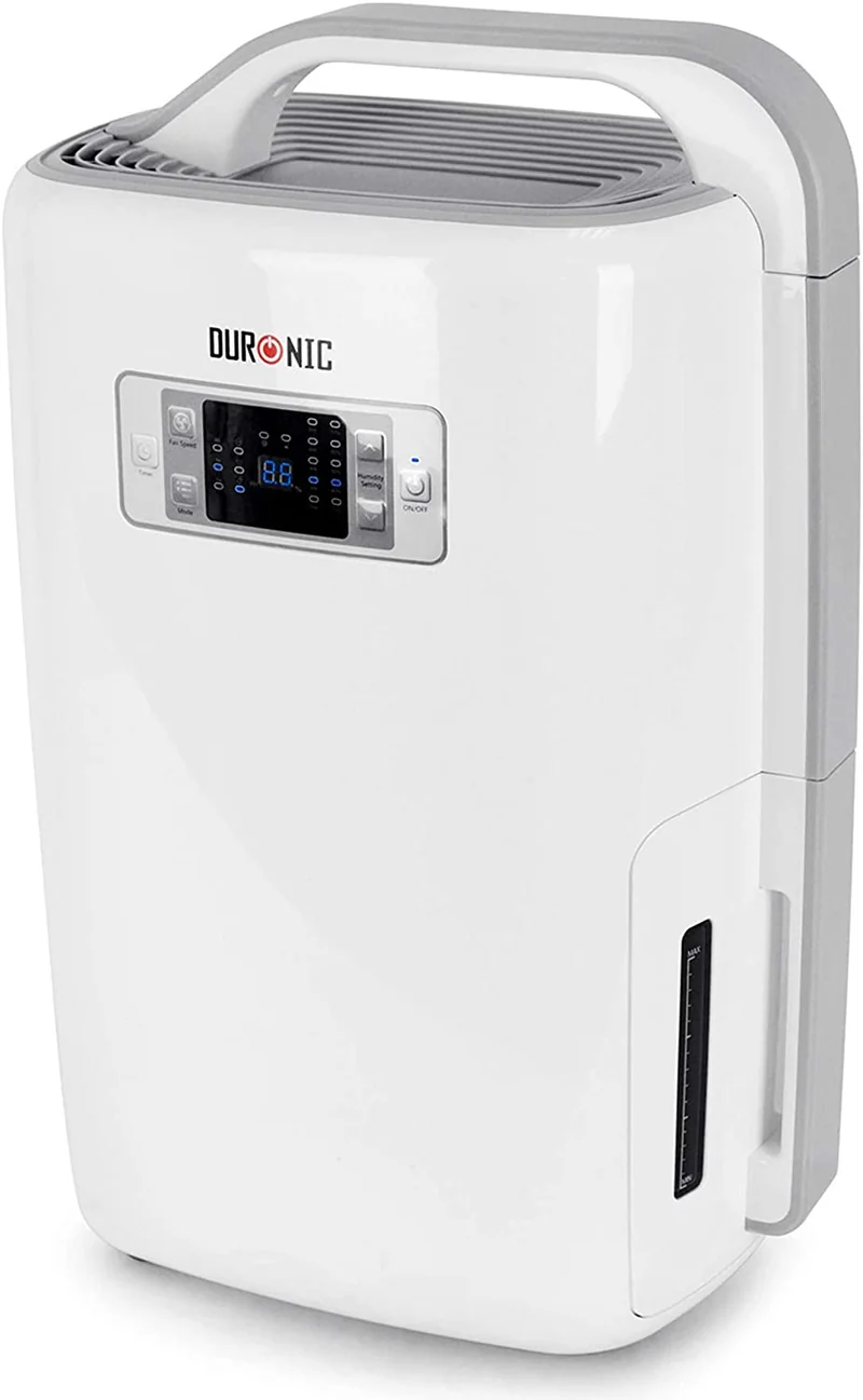 Duronic DH20 Deumidificatore per ambienti compatto e silenzioso 320W capacità giornaliera 20L/24H funzioni turbo, asciugabiancheria e auto-spegnimento a basso consumo energetico
