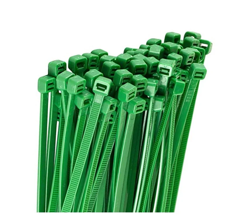 Fascette in Nylon di colore verde – Set da 100 Pezzi per Cablaggio Sicuro