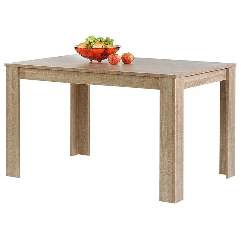 Tavolo da Pranzo Cucina Rettangolare Moderno in Legno MDF 120x80x74cm Acero