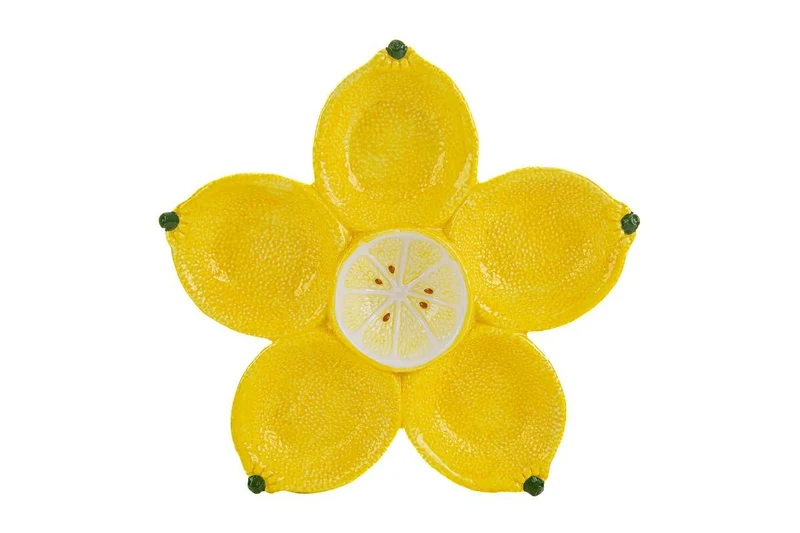Antipastiera in ceramica decorazione limone 31X2