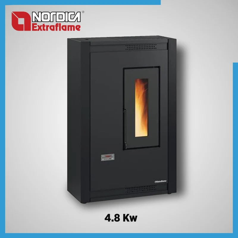 STUFA A PELLET LA NORDICA EXTRAFLAME LUISELLA 4,8 KW NERA - NEW