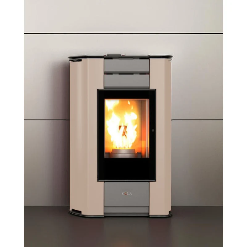 Stufa a Pellet ANSELMO COLA Modello SABINA HR 12,7 kW - Disponibile in Vari Colori Grigio