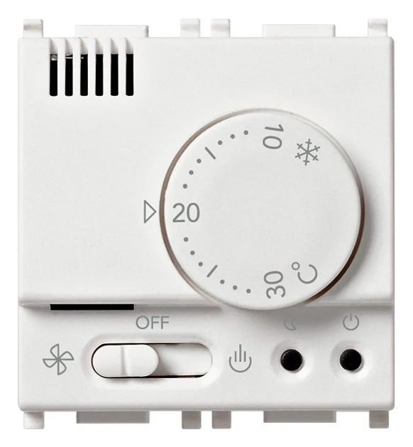 Termostato Elettronico Vimar Plana 230V da Incasso Bianco/Argento – 14440