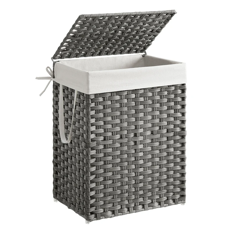 Cesto Porta Biancheria Intrecciata a Mano 90 L