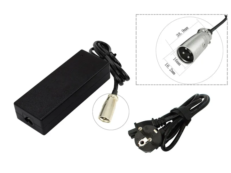 48V 2A XLR 3-poliges Ladegerät für E-Bike-Akkus