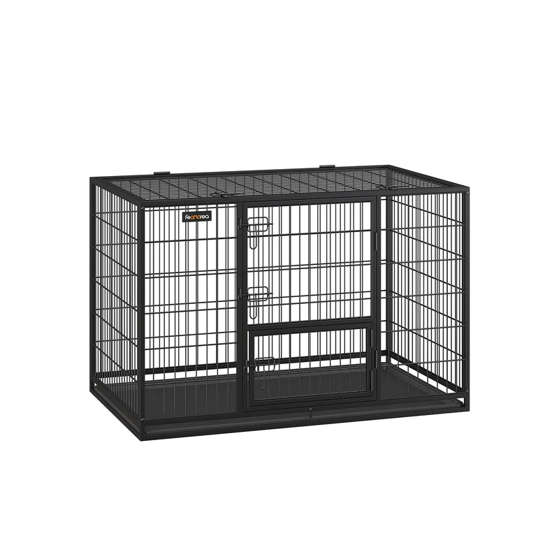 Gabbia per Cani 122 x 74,5 x 80,5 cm Nero