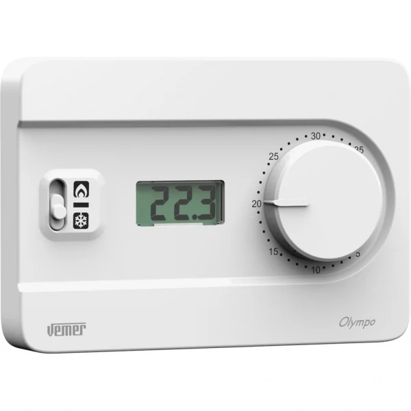 Termostato da Parete Vemer Olympo LCD a Batteria Bianco – VE757700