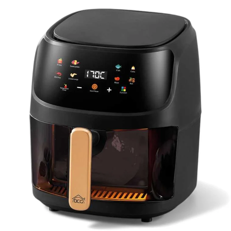 Friggitrice ad aria nera capacità cestello 8 lt con temperatura regolabile 1800 watt e pannello di controllo digitale FR3608BD