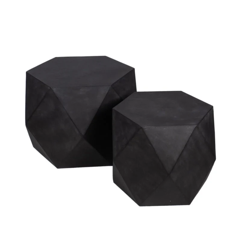 Base Nera in Metallo – Design Geometrico