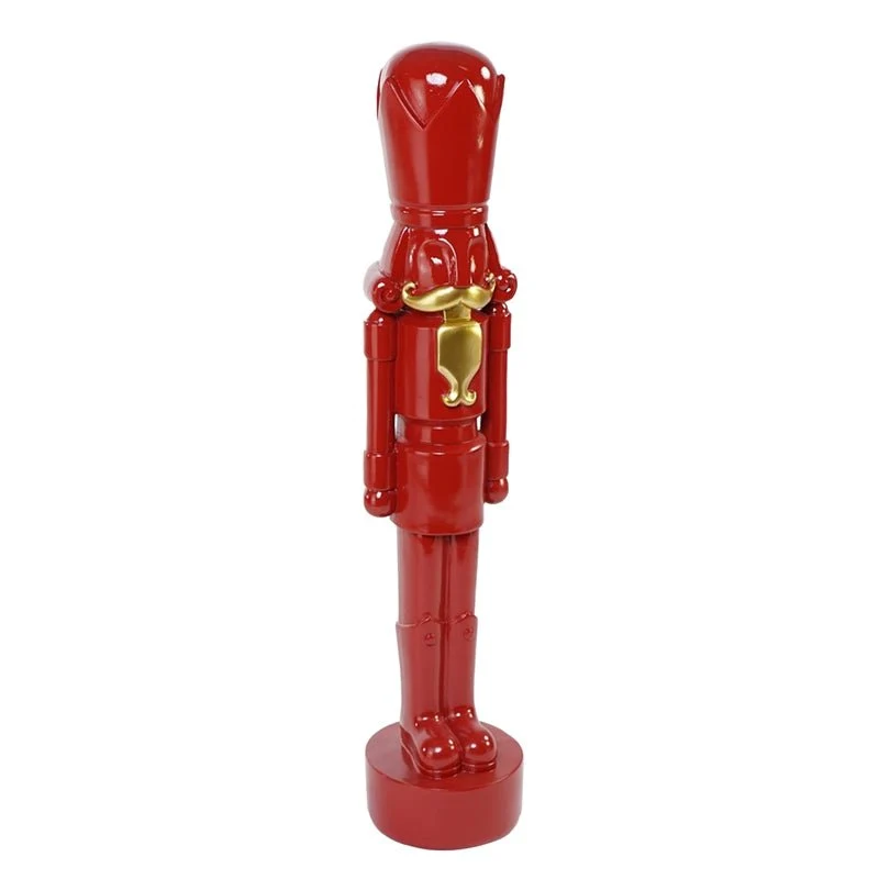 Soldato Decorativo Rosso e Oro in Resina – Altezza 53 cm