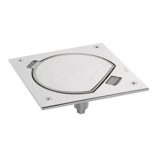 Portameccanismo Chiusura Manuale Urmet K45 1 Schuko + 1 RJ45 Cat6 Acciaio Inox – 12066/6U-23.AC