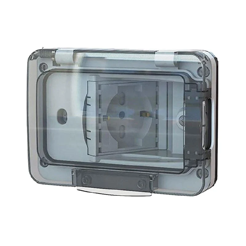 Custodia Wide 4Box IP55 con Presa Schuko Bianca – 4B.W.01.015