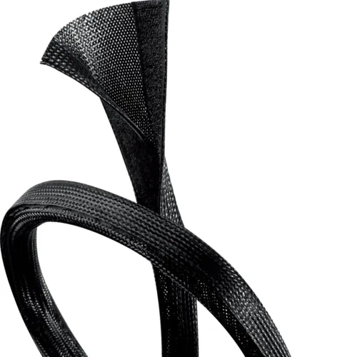 Guaina Raccoglicavi in Poliestere con Velcro Bocchiotti Ø22mm Nera – B02099