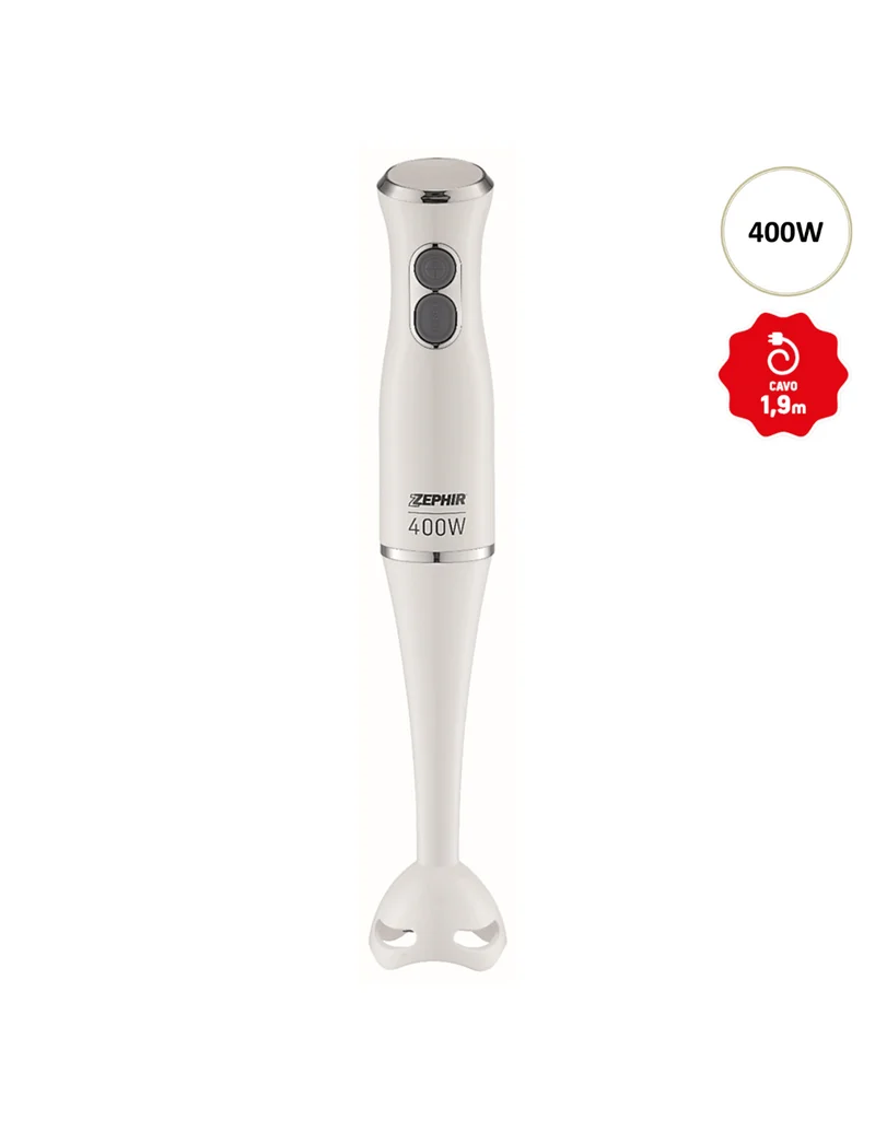 Frullatore Immersione 2 Velocità 400W Bianco