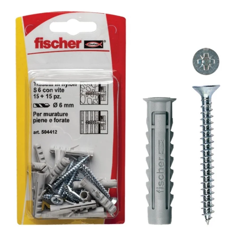 Tasselli Nylon Sx 4 Sk Set 5 Pezzi - Fischer