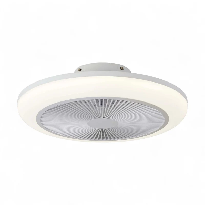 Ventilatore e plafoniera a soffitto con luce SMD diametro 45 cm e regolazione intensità luce