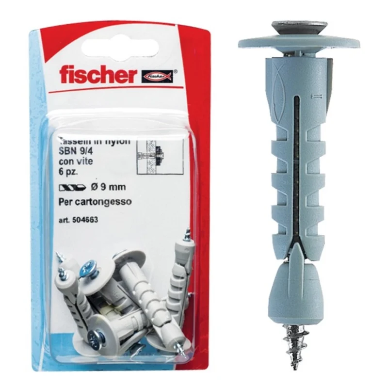 Tasselli Nylon Sbn 9/3 4 Pezzi - Fischer