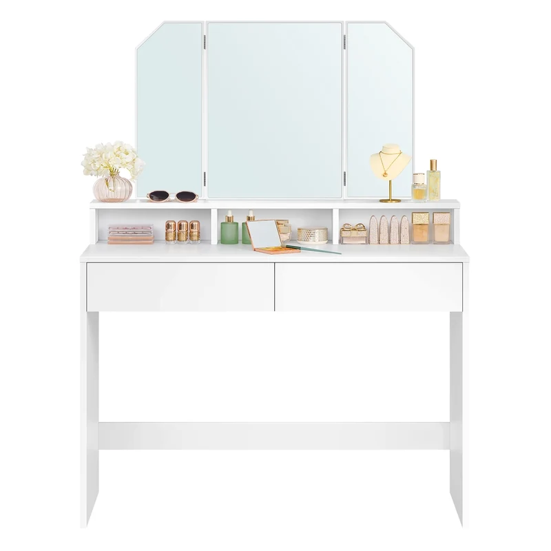 Stile Moderno Toeletta con Specchio Pieghevole