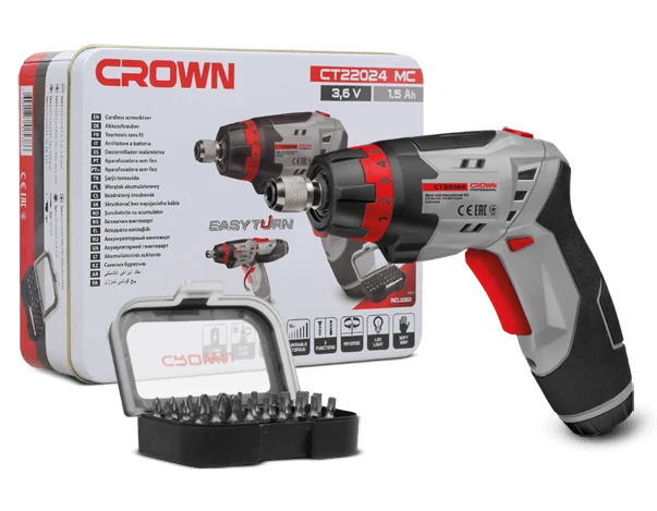 Avvitatore a Batteria Crown 3,6V 1,5Ah 3,5Nm con Valigetta – CT22024 MC