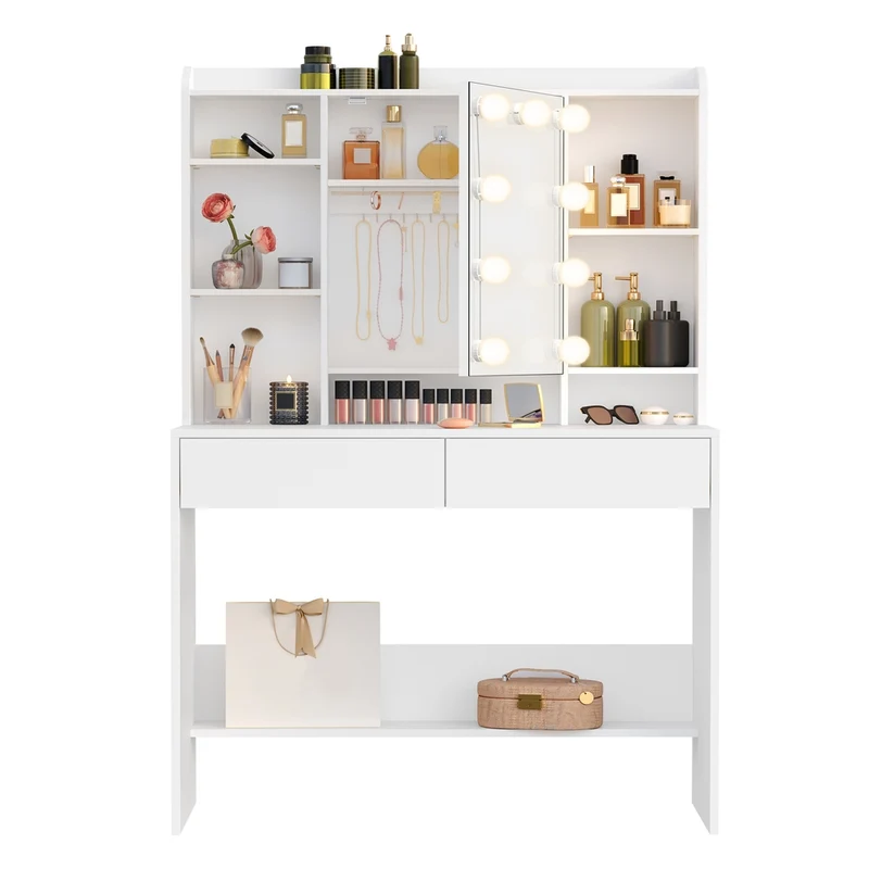 Toeletta Trucco con 9 Luci LED Bianco Nuvola