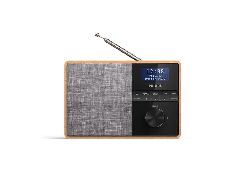 Radio Portatile Digitale Philips TAR5505/10 Nero, Grigio, Legno