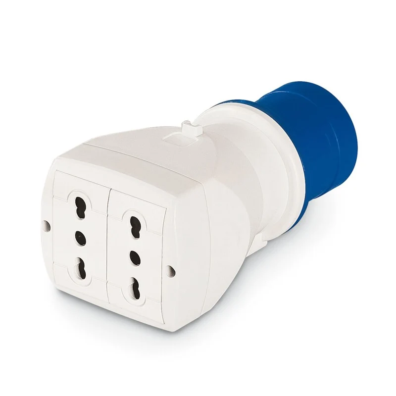 Adattatore Semplice Scame Adapto IP20 16A 2P+T 250V 6h 2 Bivalenti – 610.370