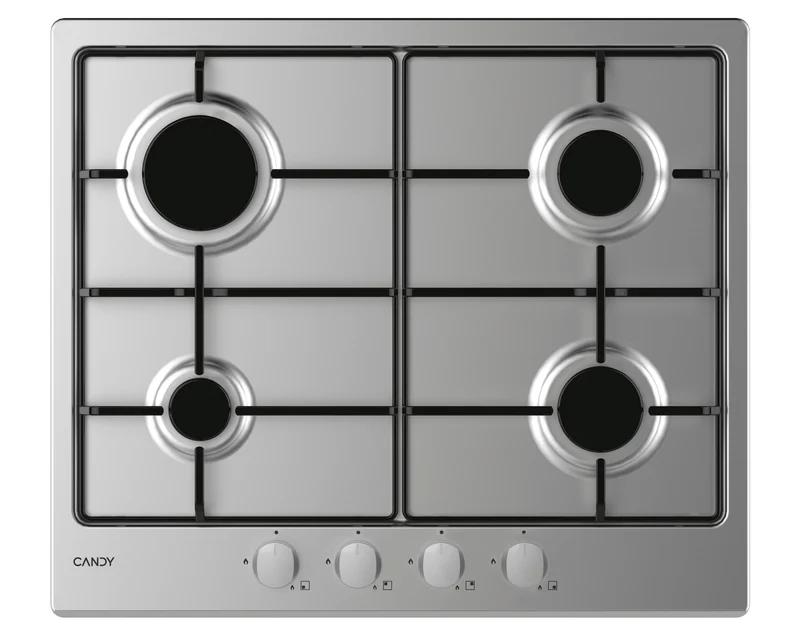 Piano Cottura a Gas Da Incasso Candy Idea CHW6BRX Acciaio inox 60 cm Gas 4 Fornello(i)