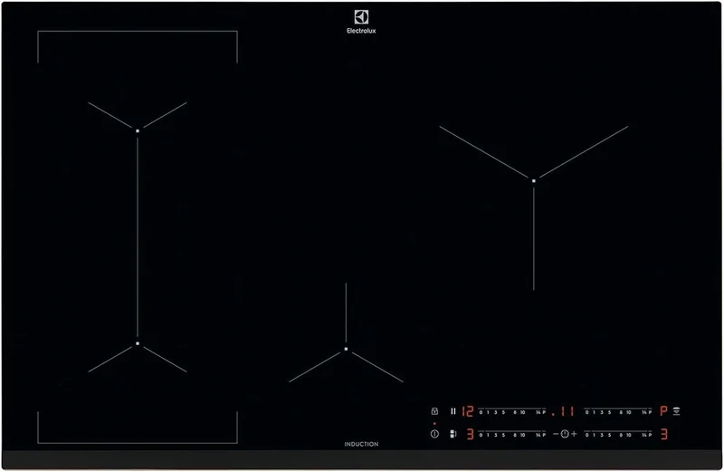 Piano Cottura a Induzione Da Incasso Electrolux Serie 600 Bridge LIL83443 Nero 80 cm 4 Zone