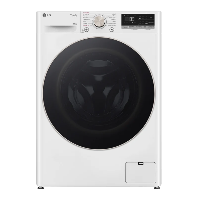 Lavatrice a Vapore Libera Installazione Caricamento Frontale LG F4R7011TSWG 11kg Classe A 1400 giri Bianco