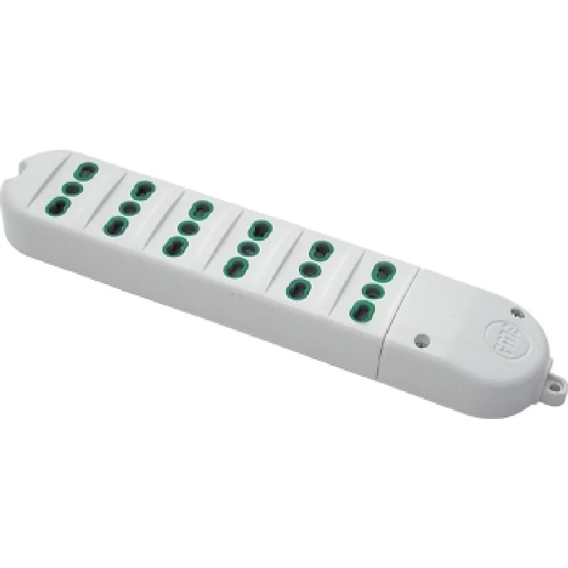 Multipresa Fanton con 6 Prese Bipasso Sicury 2P+T 16A 250V Bianca – 41042