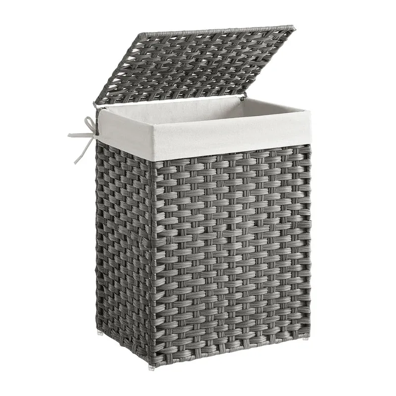 Cesto Portaoggetti con Coperchio per Coperte Vestiti