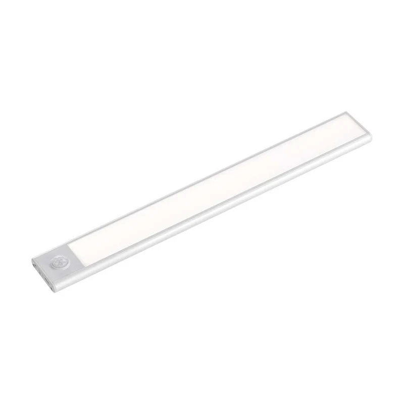 Lampada LED da Armadio ricaricabile Micro-USB 1,5W Sensore PIR Colore argento 30cm 4000K IP20