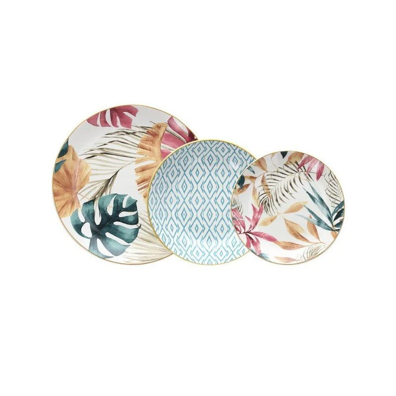 Madison Tropical rose Servizio Tavola 18 Pezzi | Tognana
