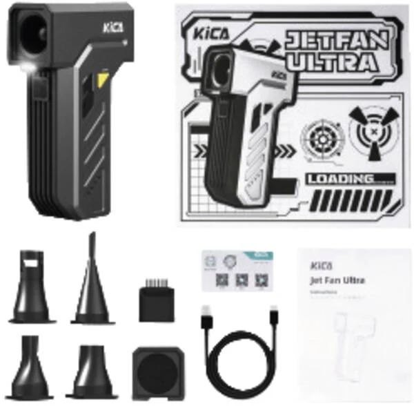 KICA Handventilator Jet Fan Ultra – 4000 mAh, 5 h, Schwarz
