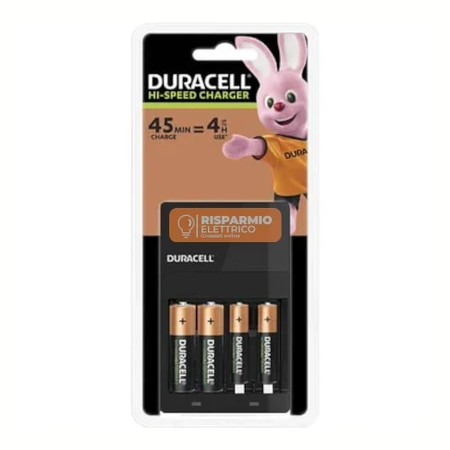 Duracell Caricabatterie CEF 14 + 2 AA + 2 AAA Value – Ricarica Veloce