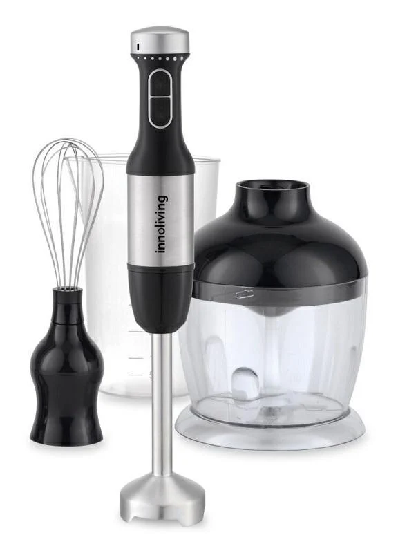 Frullatore a Immersione Multifunzione Nero Acciaio Inox