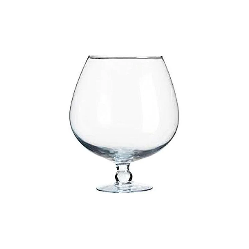 Vaso In Vetro Trasparente Cognac H 30 cm