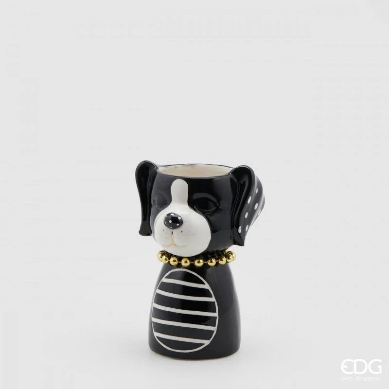 Vaso Cane Bianco e Nero Enzo De Gasperi