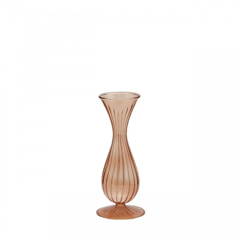 Vaso Monofiore con Righe H22 Cm