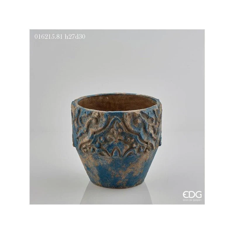 Vaso rotondo bombato deco h27cm