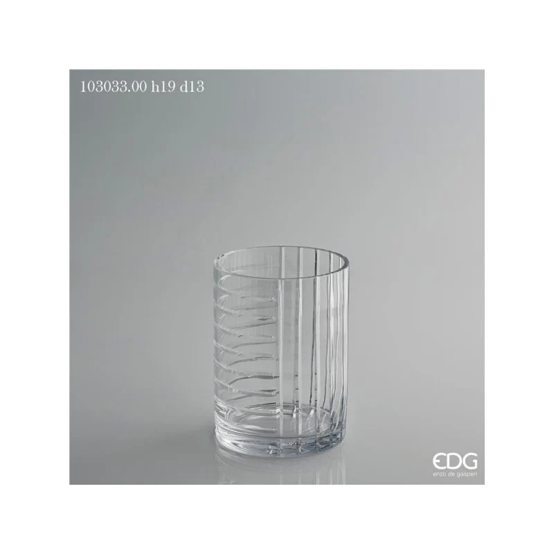 Vaso cilindro righe-mix h19xø14cm